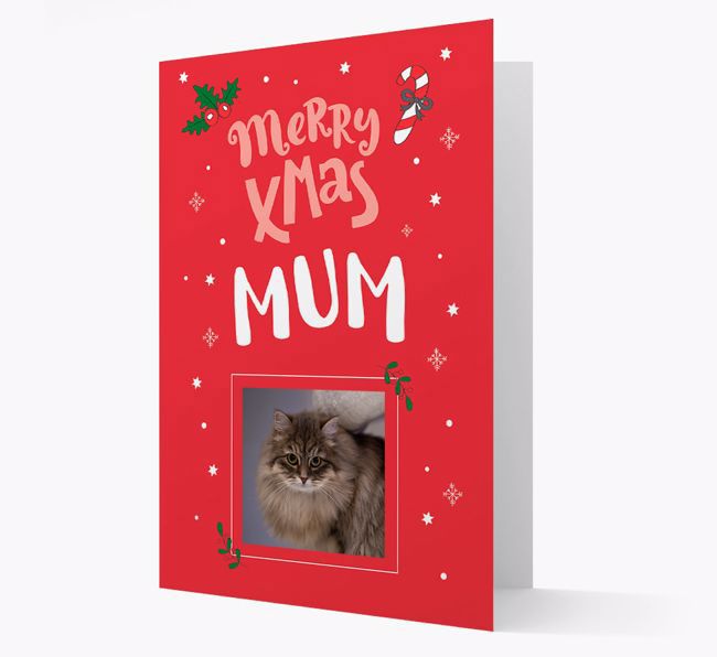 'Merry Xmas Mum' - {breedFullName} Photo Upload Christmas Card