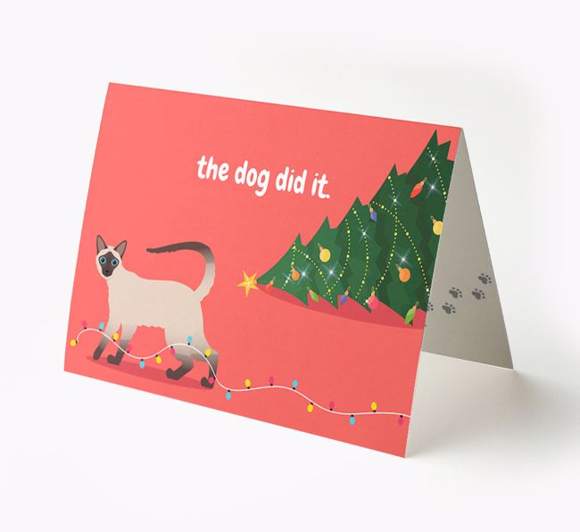 'The Dog Did It' - Personalized {breedFullName} Christmas Card