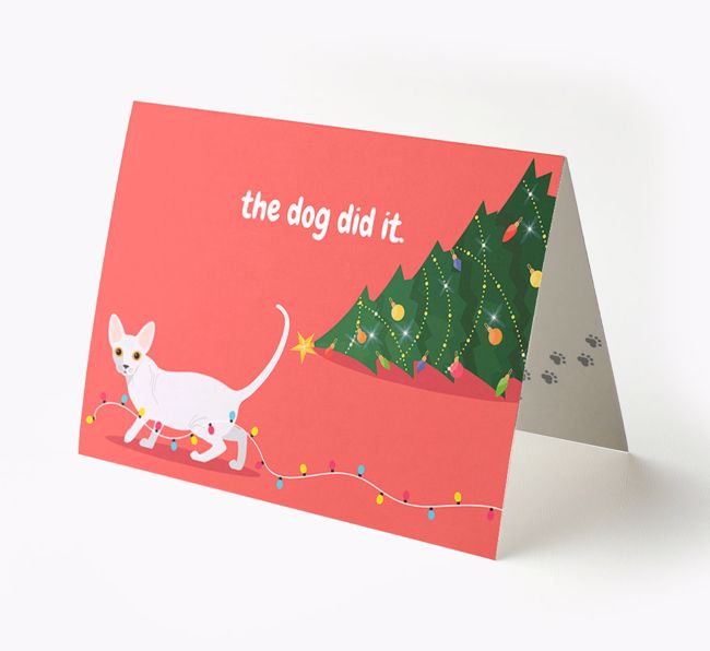 'The Dog Did It' - Personalised {breedFullName} Christmas Card