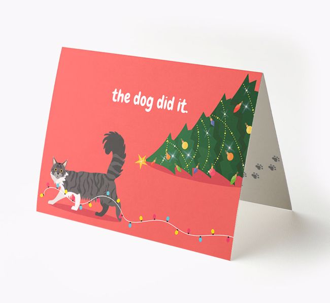 'The Dog Did It' - Personalized {breedFullName} Christmas Card