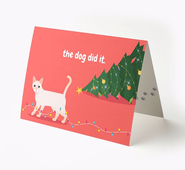 'The Dog Did It' - Personalised {breedFullName} Christmas Card