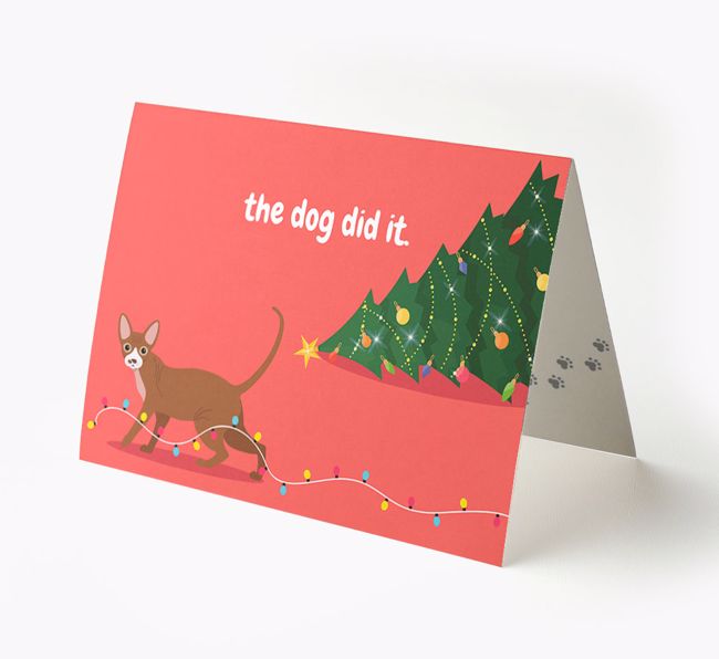 'The Dog Did It' - Personalised {breedFullName} Christmas Card