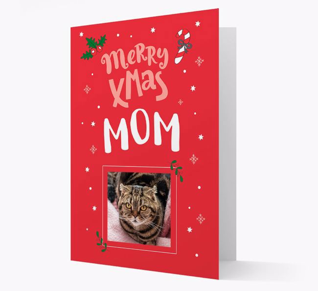 'Merry Xmas Mom' - {breedFullName} Photo Upload Christmas Card