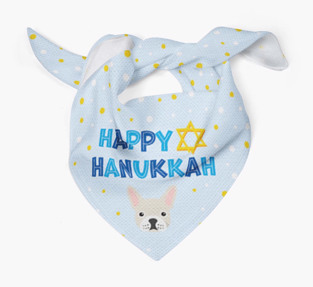 'Happy Hanukkah' - Personalised {breedFullName} Bandana
