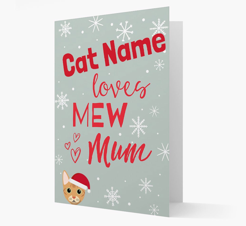 'I Love Mew Mum' - Personalised {breedCommonName} Card Front