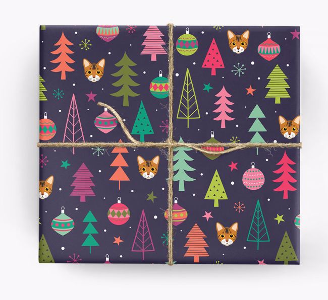 'Christmas Pattern' - Personalised {breedFullName} Wrapping Paper