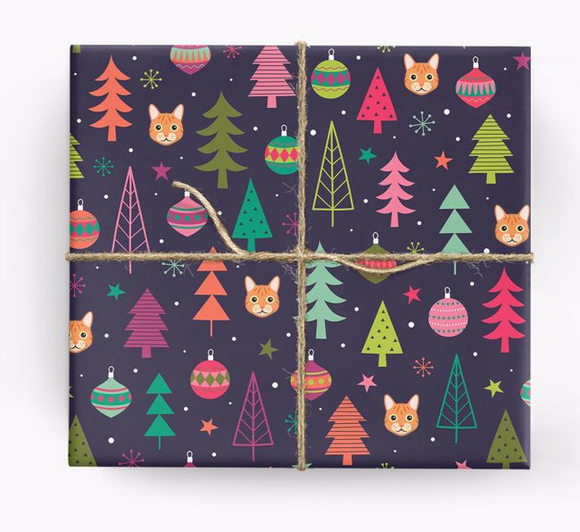 'Christmas Pattern' - Personalised {breedFullName} Wrapping Paper