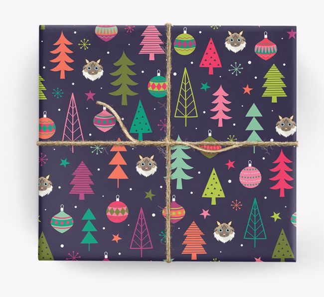 'Christmas Pattern' - Personalised {breedFullName} Wrapping Paper