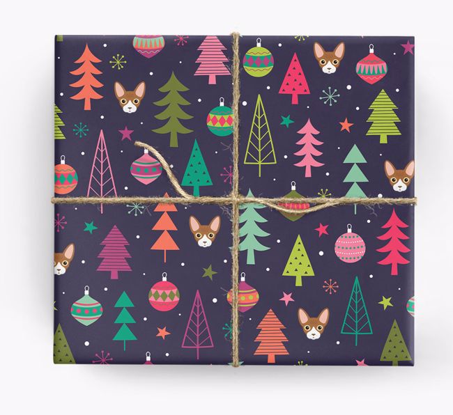 'Christmas Pattern' - Personalised {breedFullName} Wrapping Paper