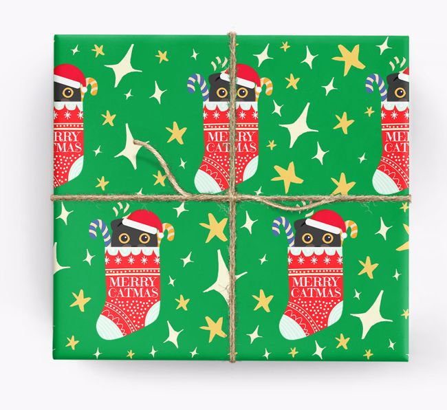 'Merry Catmas' - Personalised {breedFullName} Wrapping Paper