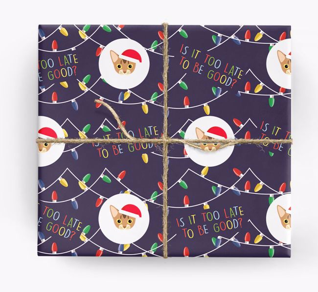 'Is It Too Late?' - Personalised {breedFullName} Christmas Wrapping Paper