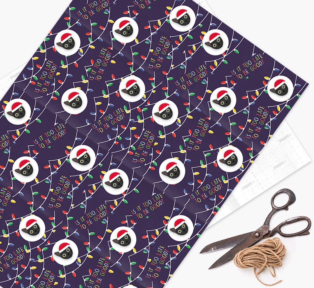 'Is It Too Late?' - Personalized {breedFullName} Wrapping Paper - flat