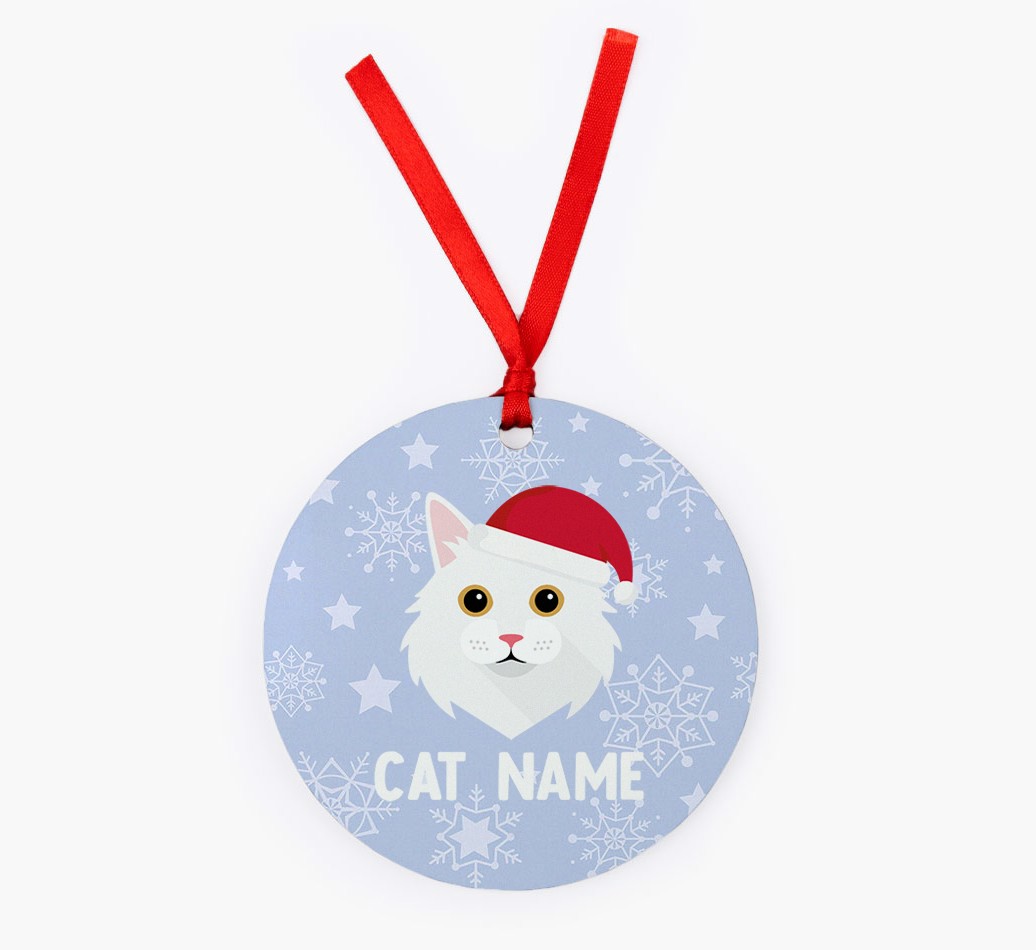 Snowflake: Personalised {breedCommonName} Christmas Decoration - Front