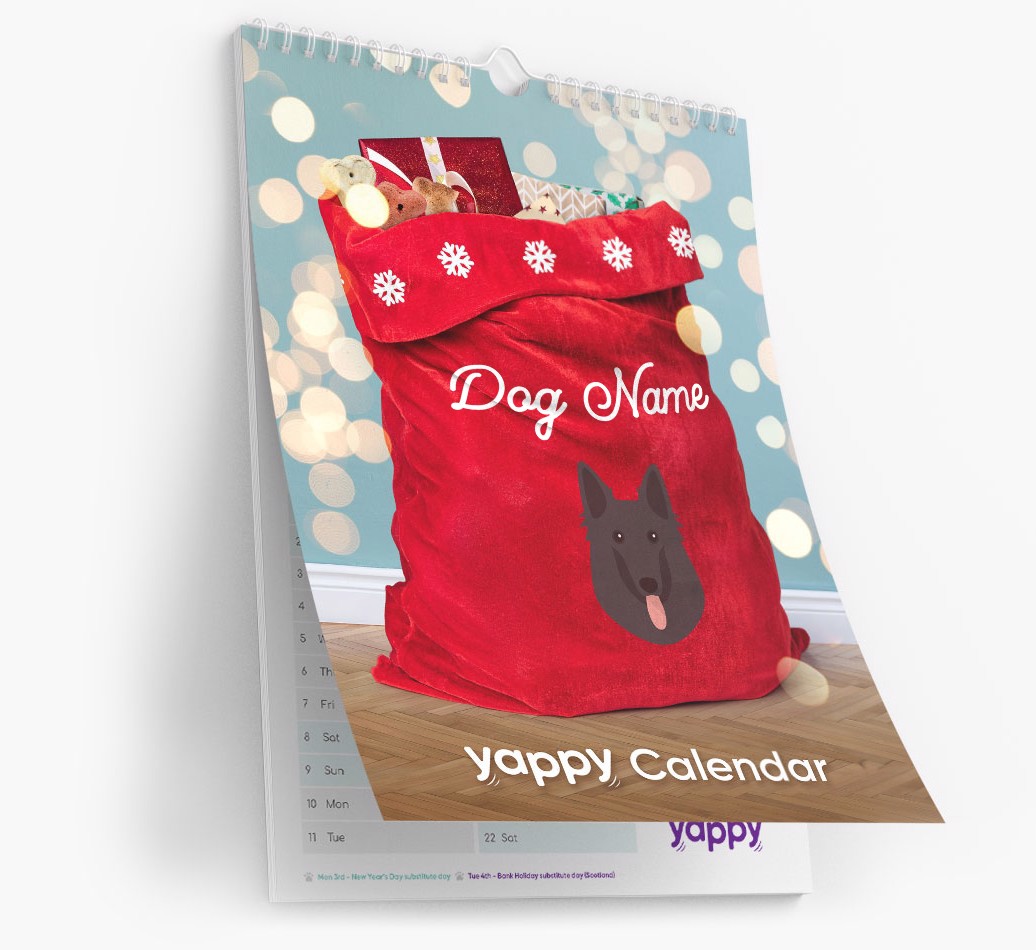 Personalised Dog Calendar - Cover Page Angled Shot