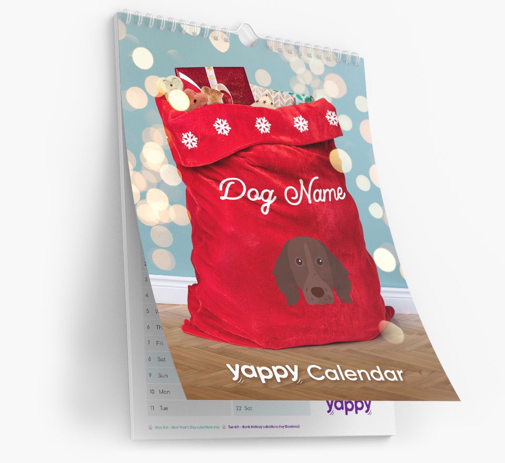 Personalised Dog Calendar - Cover Page Angled Shot