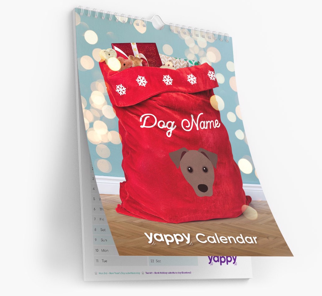 Personalised Dog Calendar - Cover Page Angled Shot