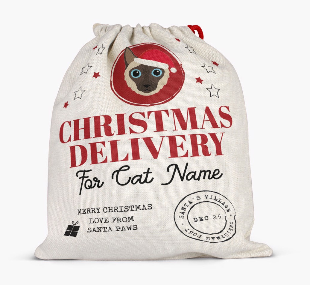 'Christmas Delivery' - Personalised {breedCommonName} Santa Sack - full
