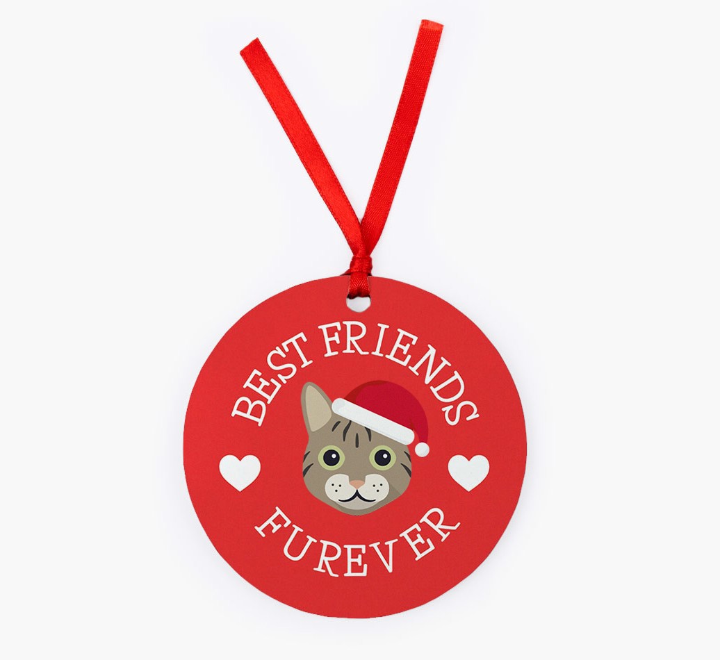 'Best Friends Furever' - Personalised {breedFullName} Ornament - Front