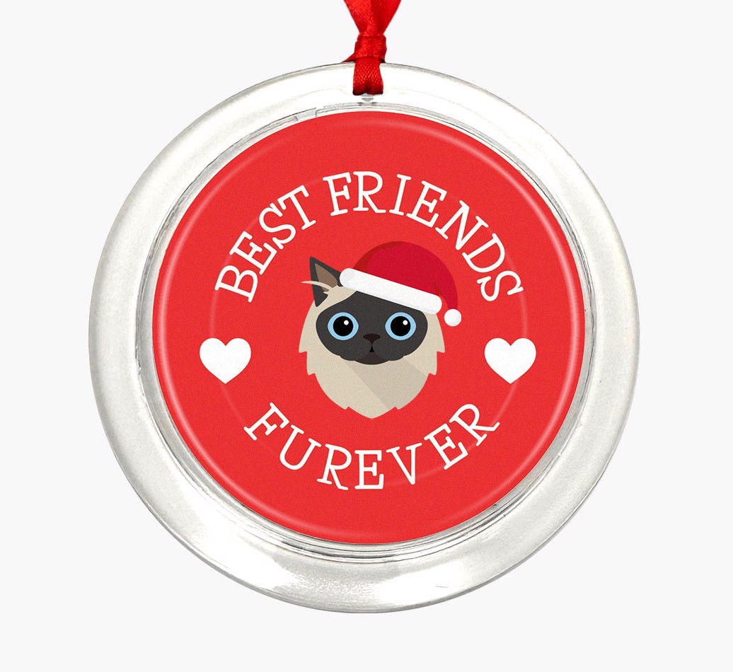'Best Friends Furever' - Personalized {breedFullName} Ornament - Front