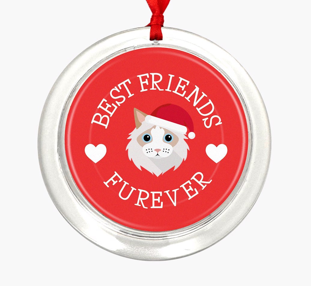 'Best Friends Furever' - Personalized {breedFullName} Ornament - Front