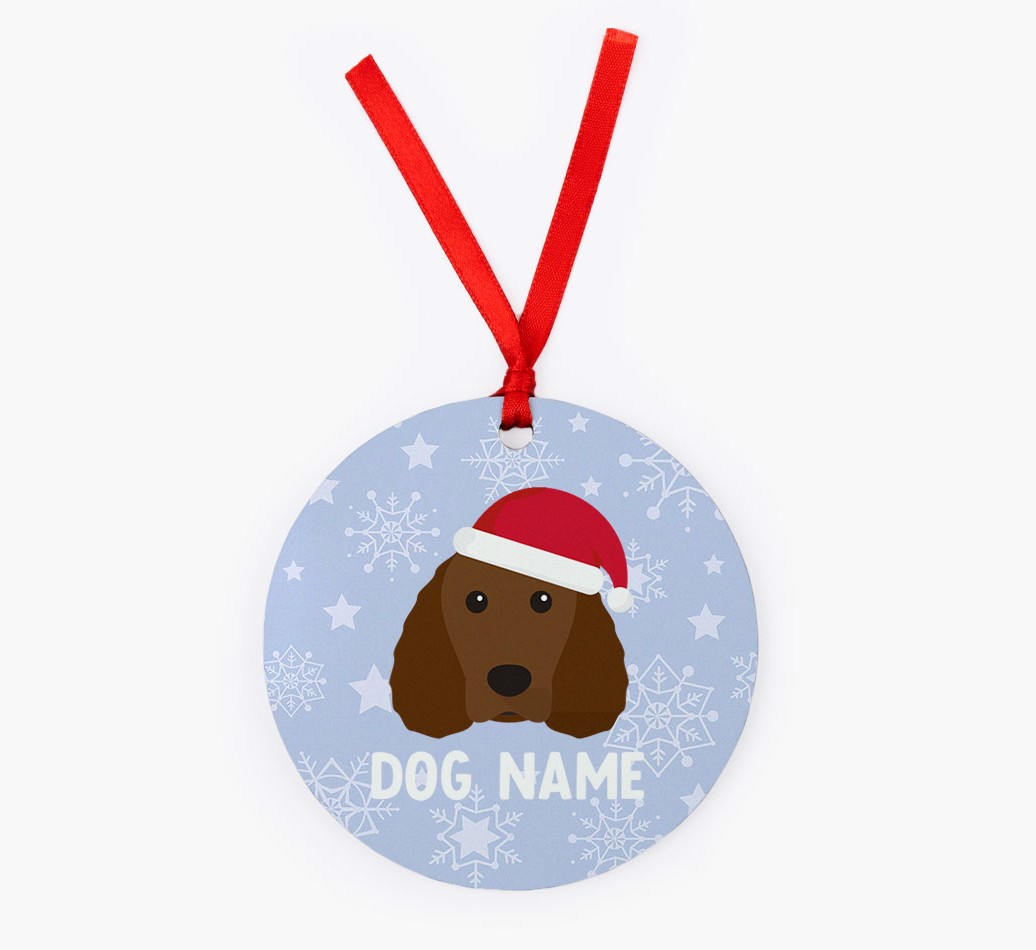 Snowflake: Personalised {breedFullName} Ornament - Front