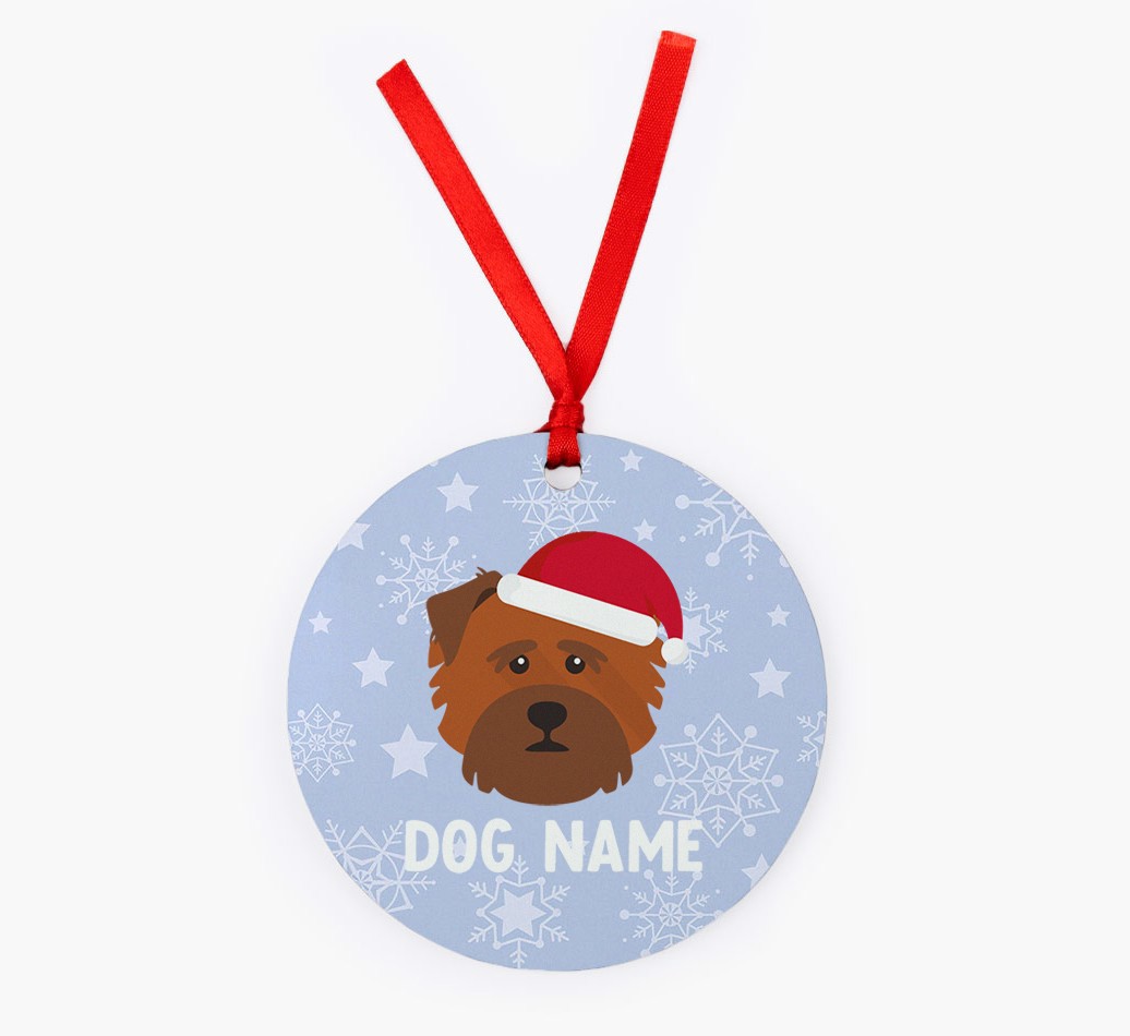 Snowflake: Personalised {breedFullName} Ornament - Front