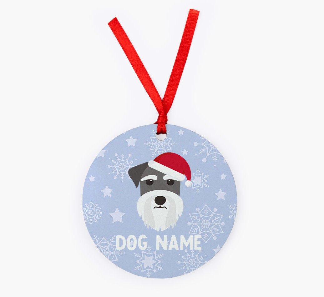 Snowflake: Personalised {breedFullName} Ornament - Front