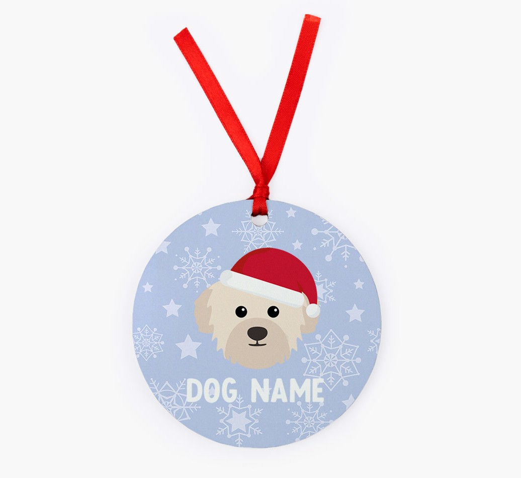 Snowflake: Personalised {breedFullName} Ornament - Front