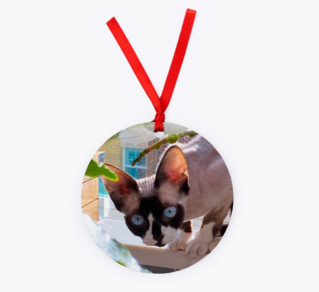 Photo Upload - Personalised {breedFullName} Ornament - Front