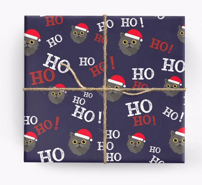 Ho! Ho! Ho!: Personalized {breedCommonName} Wrapping Paper
