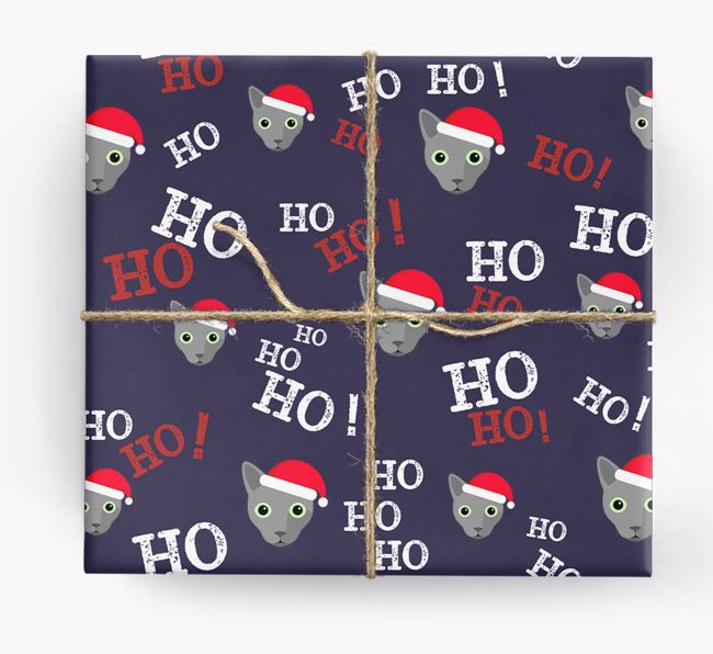 Ho! Ho! Ho!: Personalized {breedCommonName} Wrapping Paper