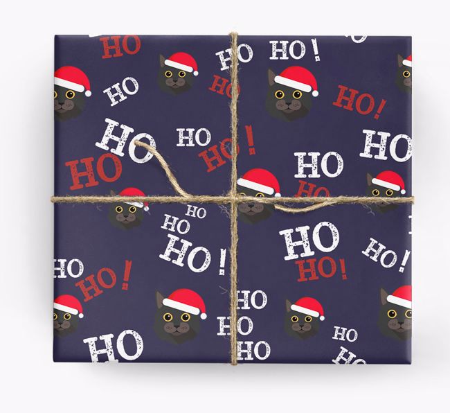 Ho! Ho! Ho!: Personalised {breedCommonName} Wrapping Paper
