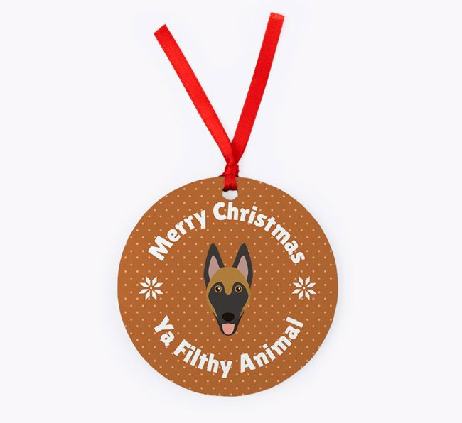 'Merry Christmas Ya Filthy Animal' - {breedFullName} Christmas Decoration