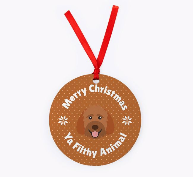 'Merry Christmas Ya Filthy Animal' - {breedFullName} Christmas Decoration