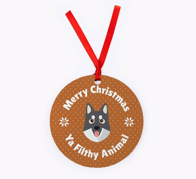 'Merry Christmas Ya Filthy Animal' - {breedFullName} Christmas Decoration