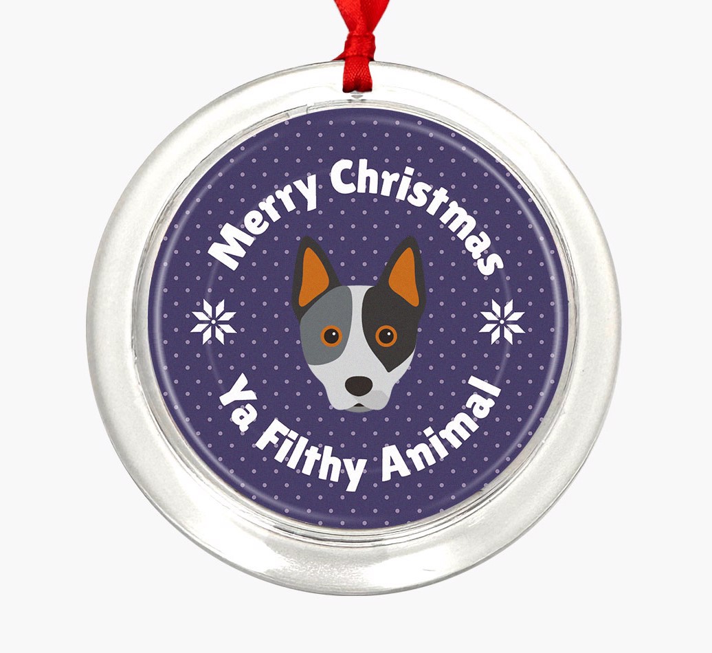 'Filthy Animal' - Personalized {breedFullName} Ornament