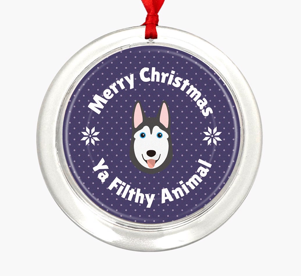 'Filthy Animal' - Personalized {breedFullName} Ornament
