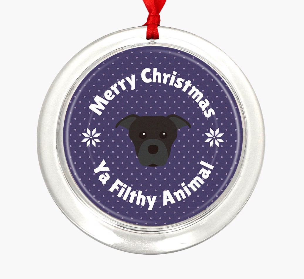 'Filthy Animal' - Personalized {breedFullName} Ornament