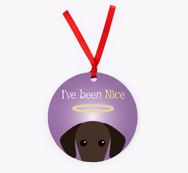 'I've Been Nice' - {breedFullName} Christmas Decoration