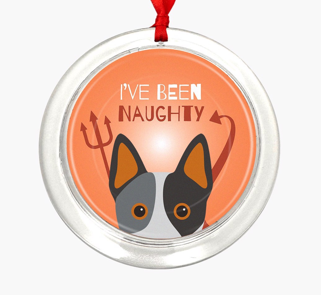 'I've Been Naughty' - Personalized {breedFullName} Ornament