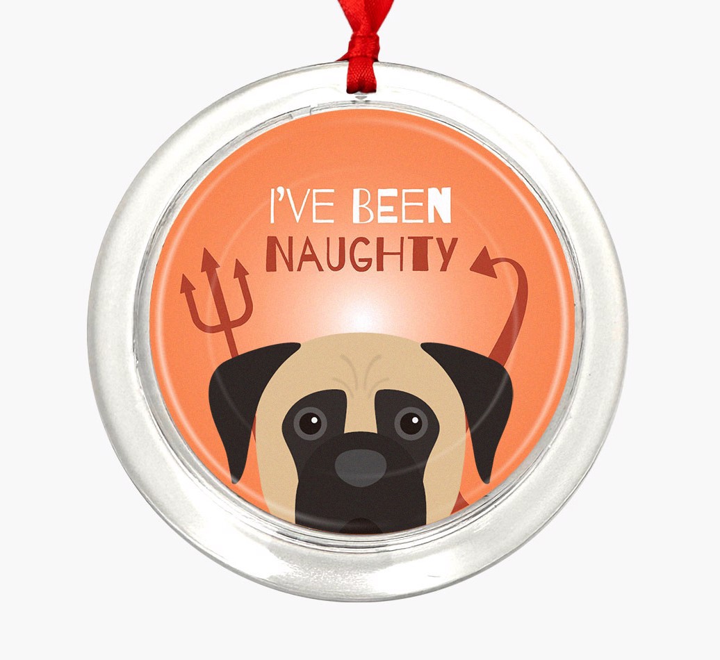 'I've Been Naughty' - Personalized {breedFullName} Ornament