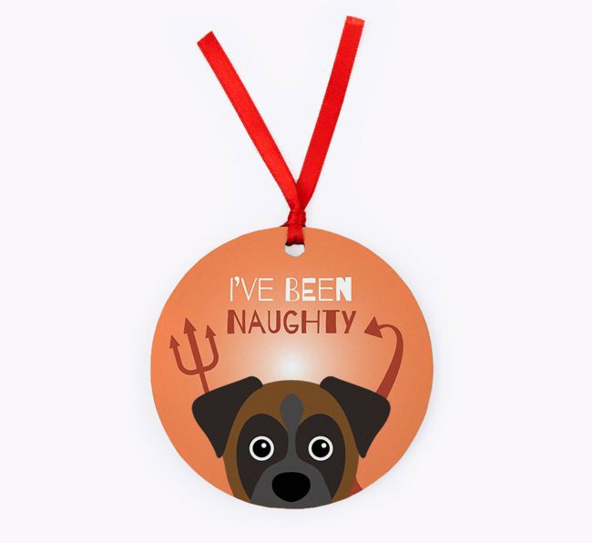 'I've Been Naughty' - {breedFullName} Christmas Decoration