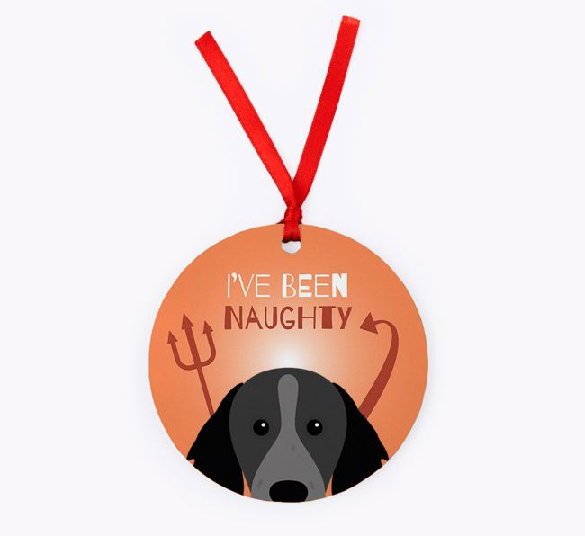 'I've Been Naughty' - {breedFullName} Christmas Decoration