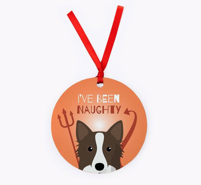 'I've Been Naughty' - {breedFullName} Christmas Decoration