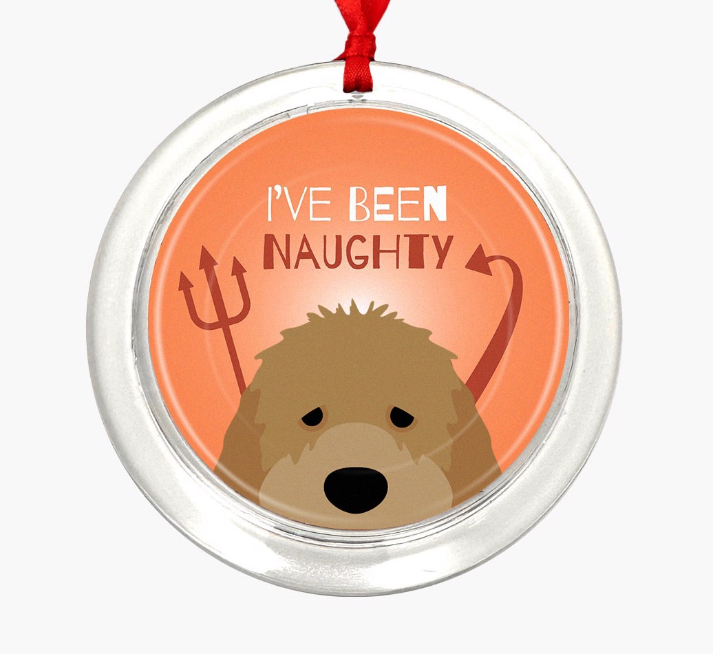 'I've Been Naughty' - Personalized {breedFullName} Ornament