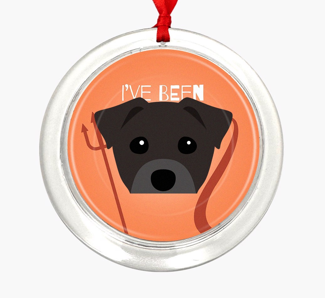 'I've Been Naughty' - Personalized {breedFullName} Ornament