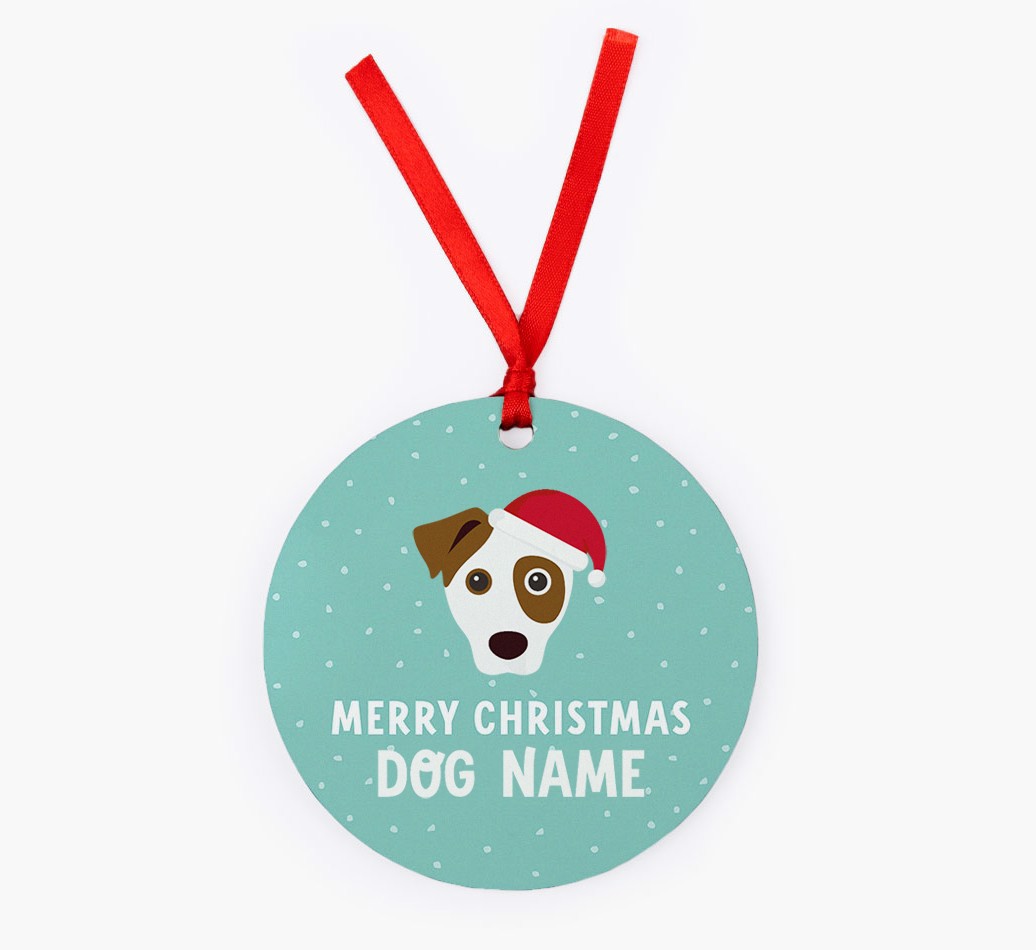 Merry Christmas: Personalized {breedFullName} Christmas Decoration - Front