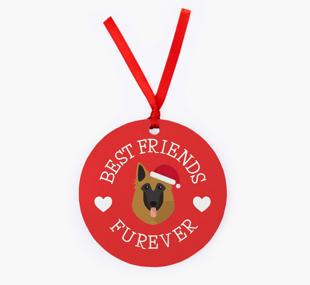 'Best Friends' - Personalised {breedFullName} Ornament - Front