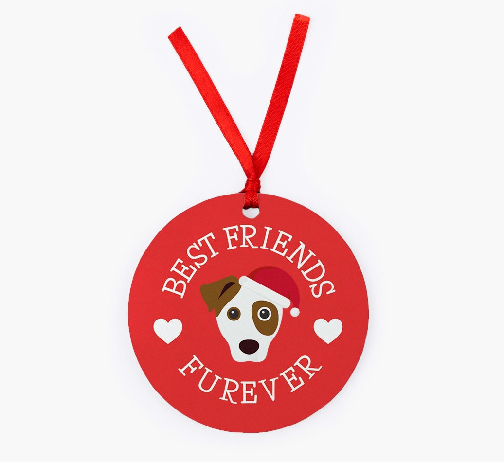 'Best Friends' - Personalized {breedFullName} Ornament - Front