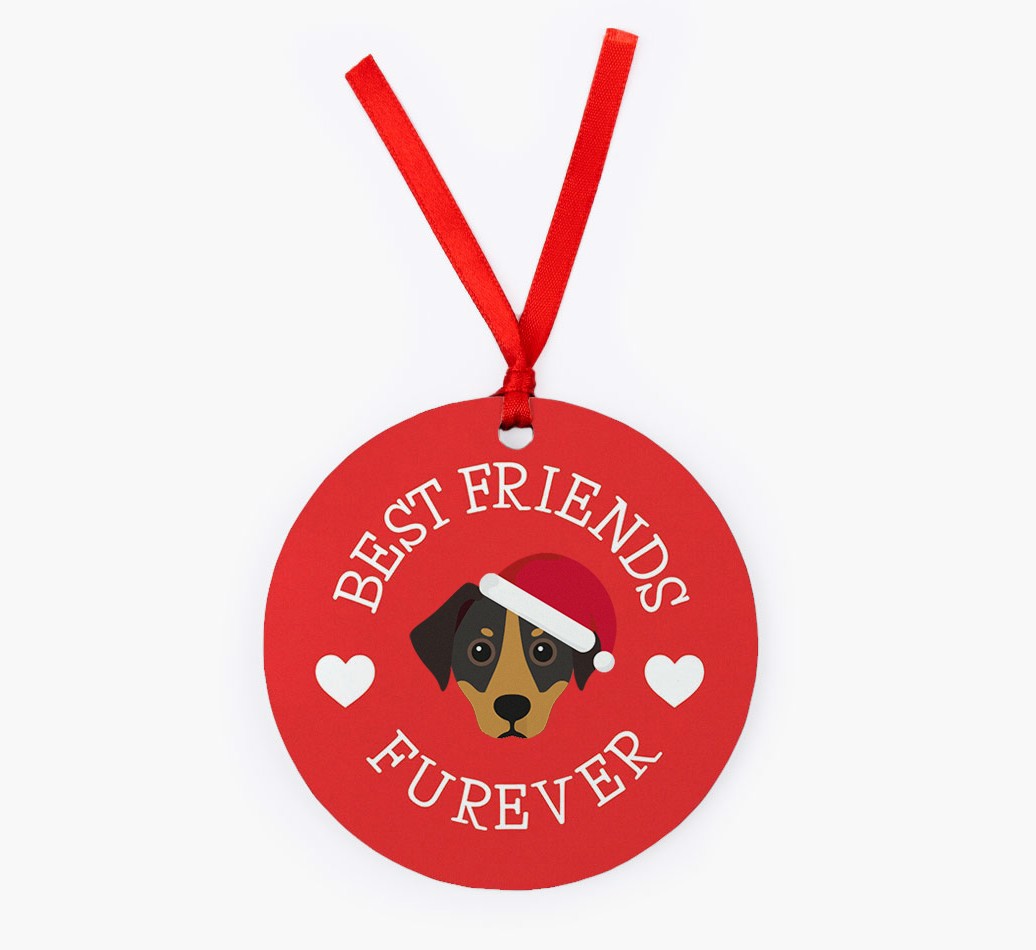 'Best Friends' - Personalised {breedFullName} Ornament - Front